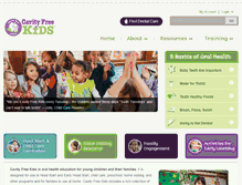 Tablet Screenshot of cavityfreekids.org